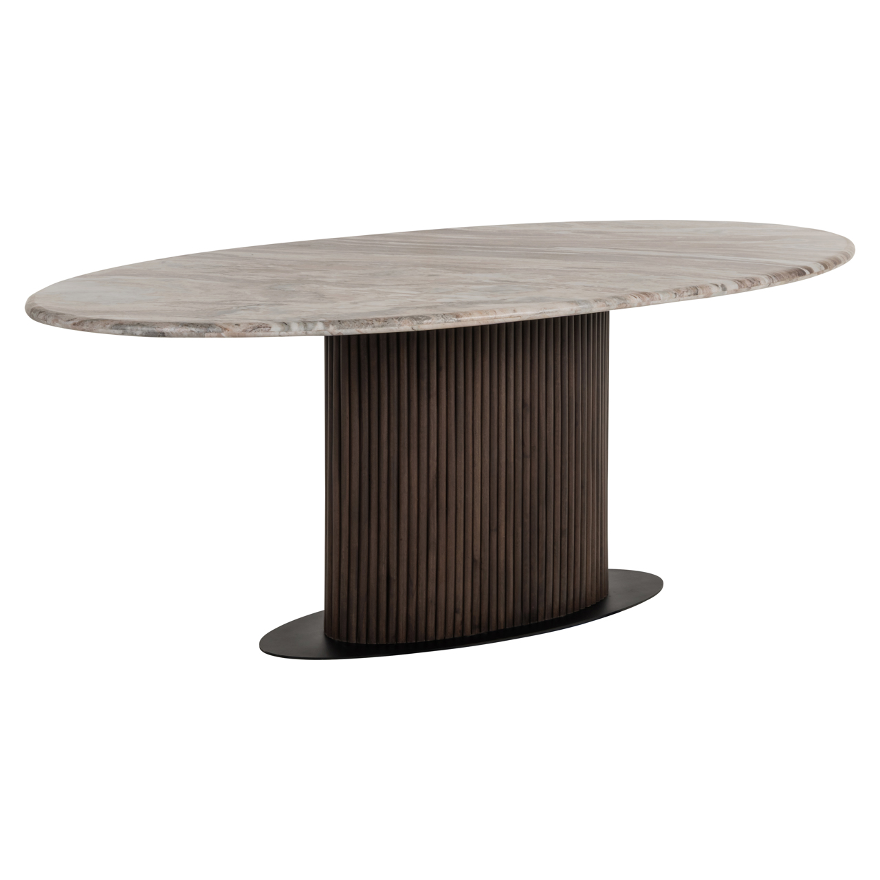 Mesa de comedor Rashford Blush beige ovalada 200 - Richmond Interiors