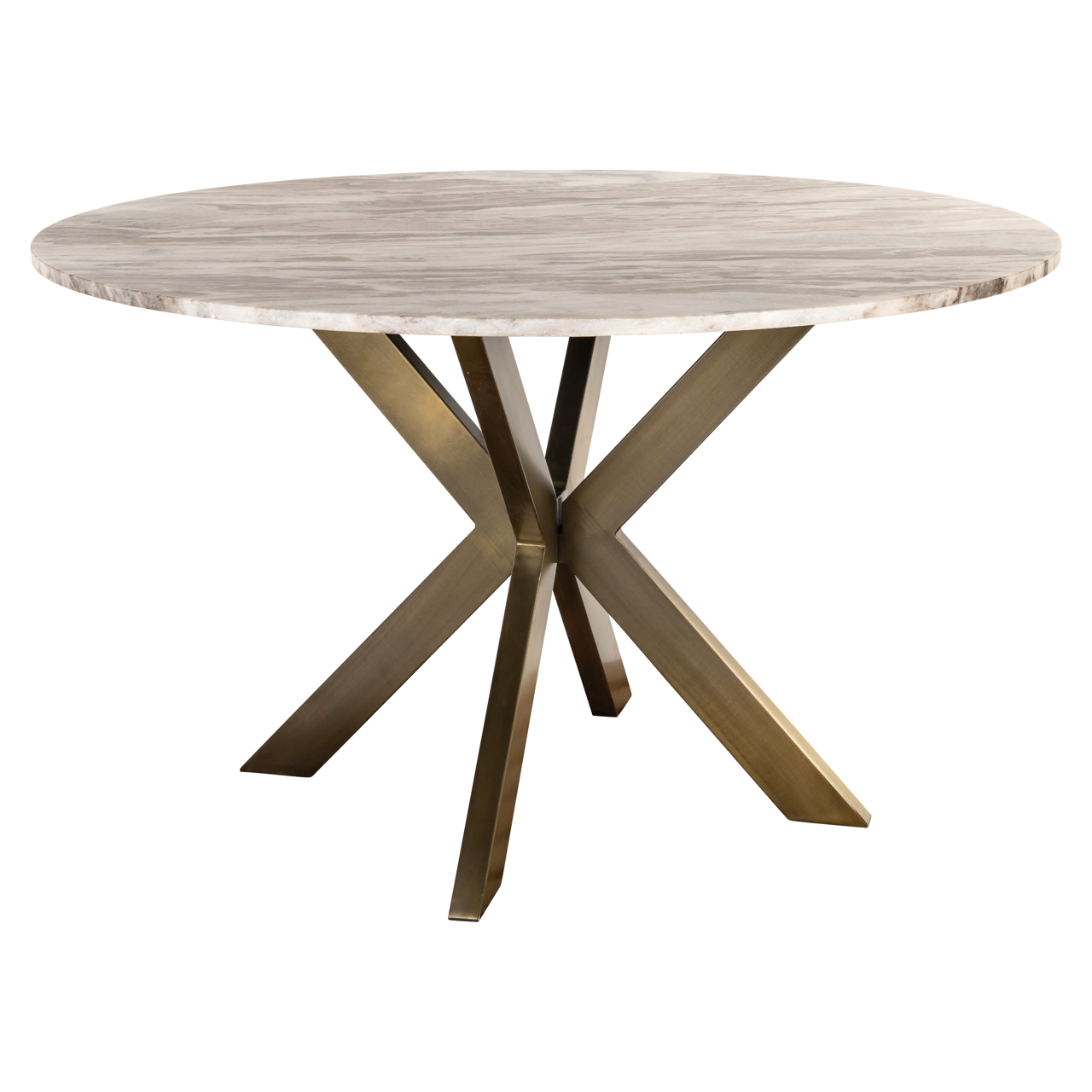 Esstisch Bottega Blush beige 140Ø (Ijzer|Messing|Toronto Marmor) - Richmond Interiors