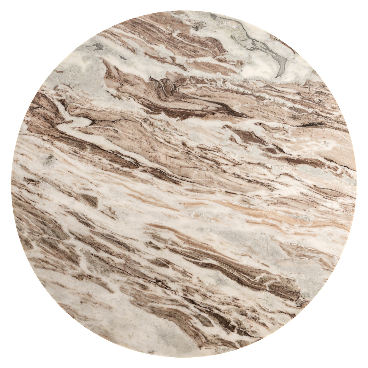 Esstisch Bottega Blush beige 140Ø (Ijzer|Messing|Toronto Marmor) - Richmond Interiors