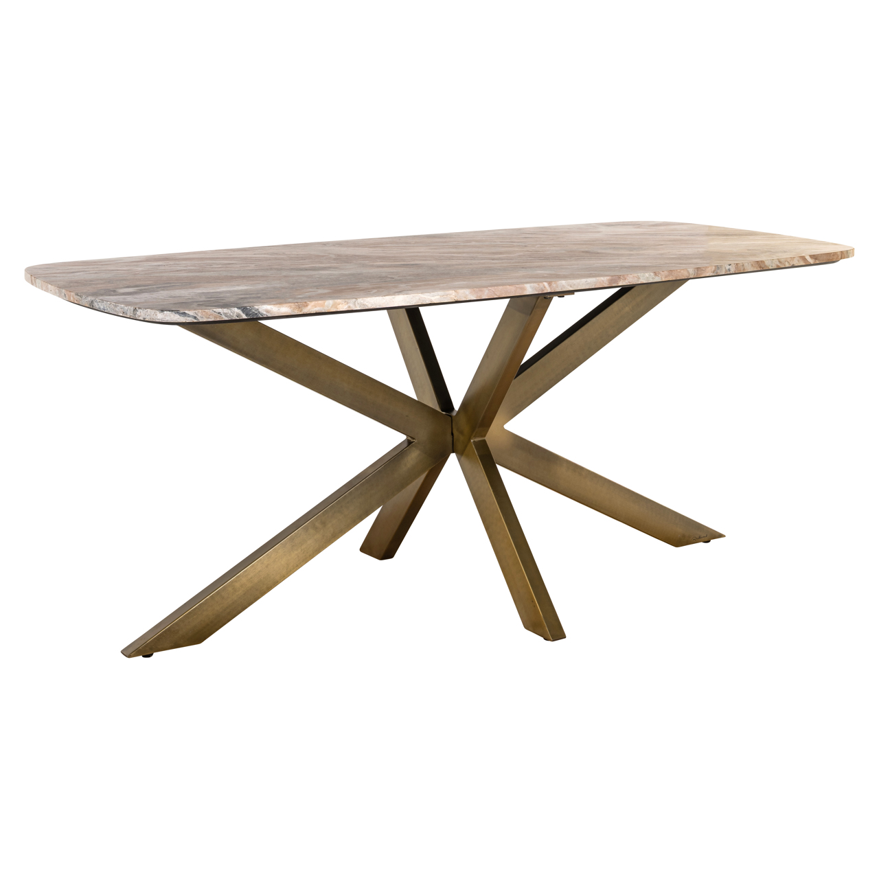 Esstisch Bottega Blush beige danish oval 190 (Ijzer|Messing|Toronto Marmor) - Richmond Interiors