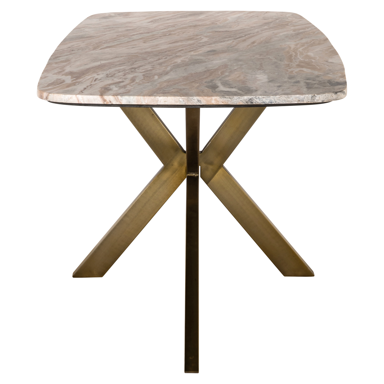 Esstisch Bottega Blush beige danish oval 190 (Ijzer|Messing|Toronto Marmor) - Richmond Interiors