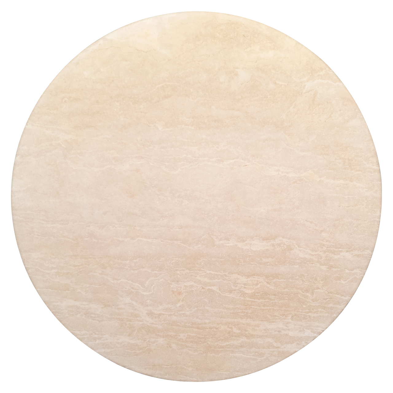 Esstisch Alexander Jones beige 130Ø (Renaissance) (Ijzer|Mdf|Travertine) - Richmond Interiors