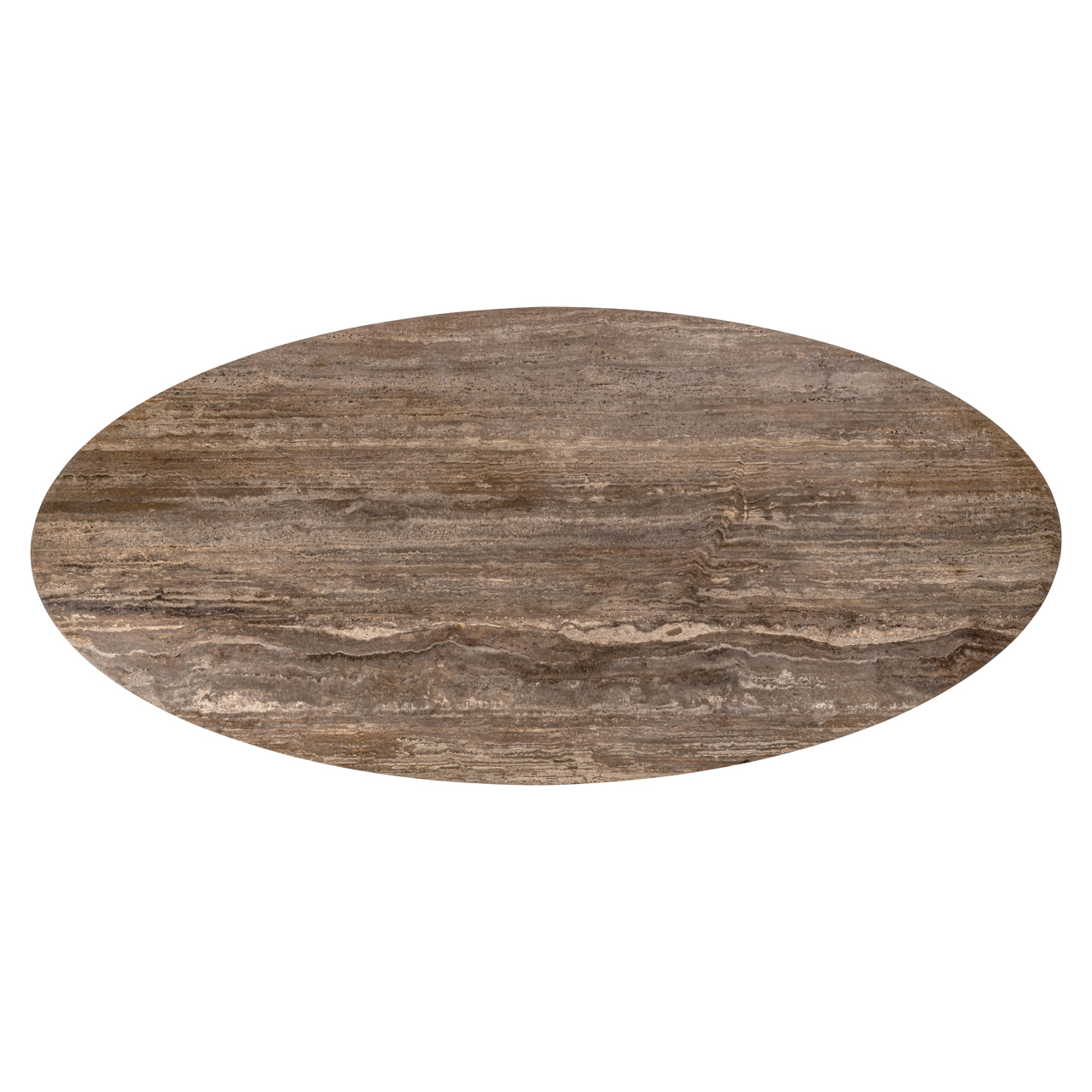 Esstisch Russo ash brown oval 235 (Aluminium|Travertine) - Richmond Interiors