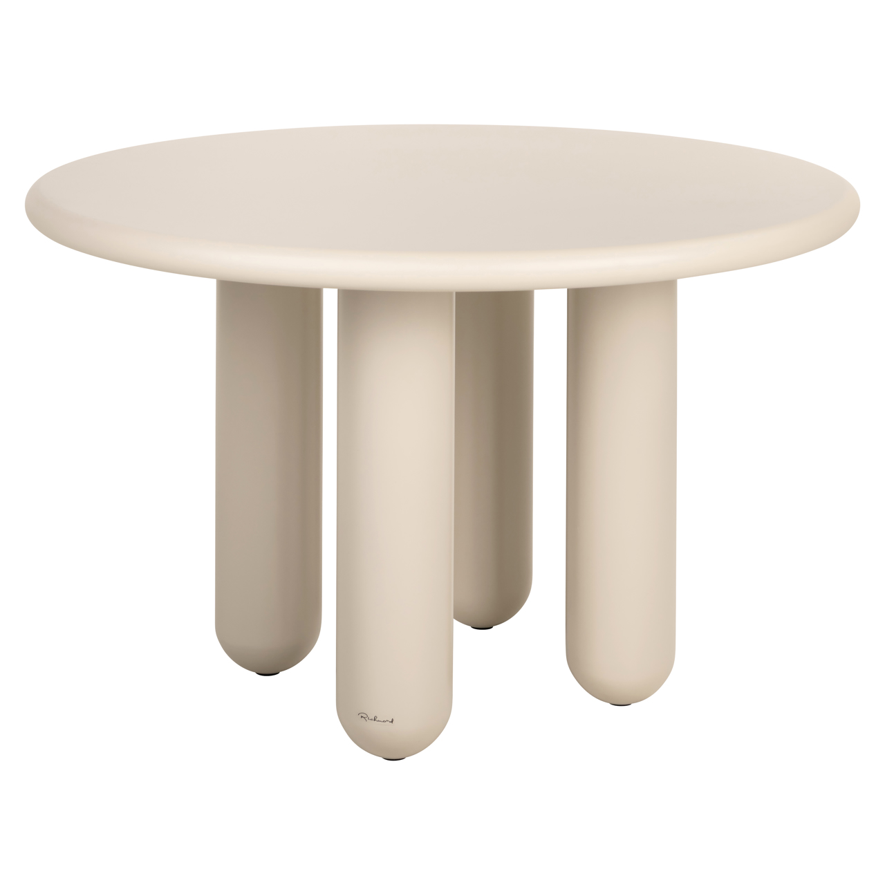 Esstisch Calma beige 120Ø (Metall|Mdf|recycelt Holz) - Richmond Interiors