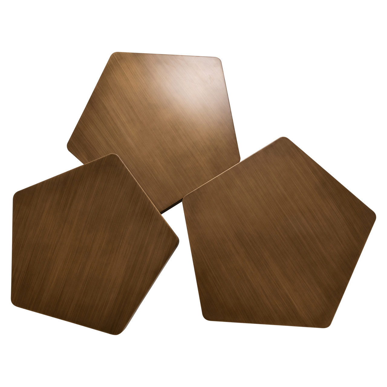 Coffee table Hexa brushed gold (set of 3) - Richmond Interiors