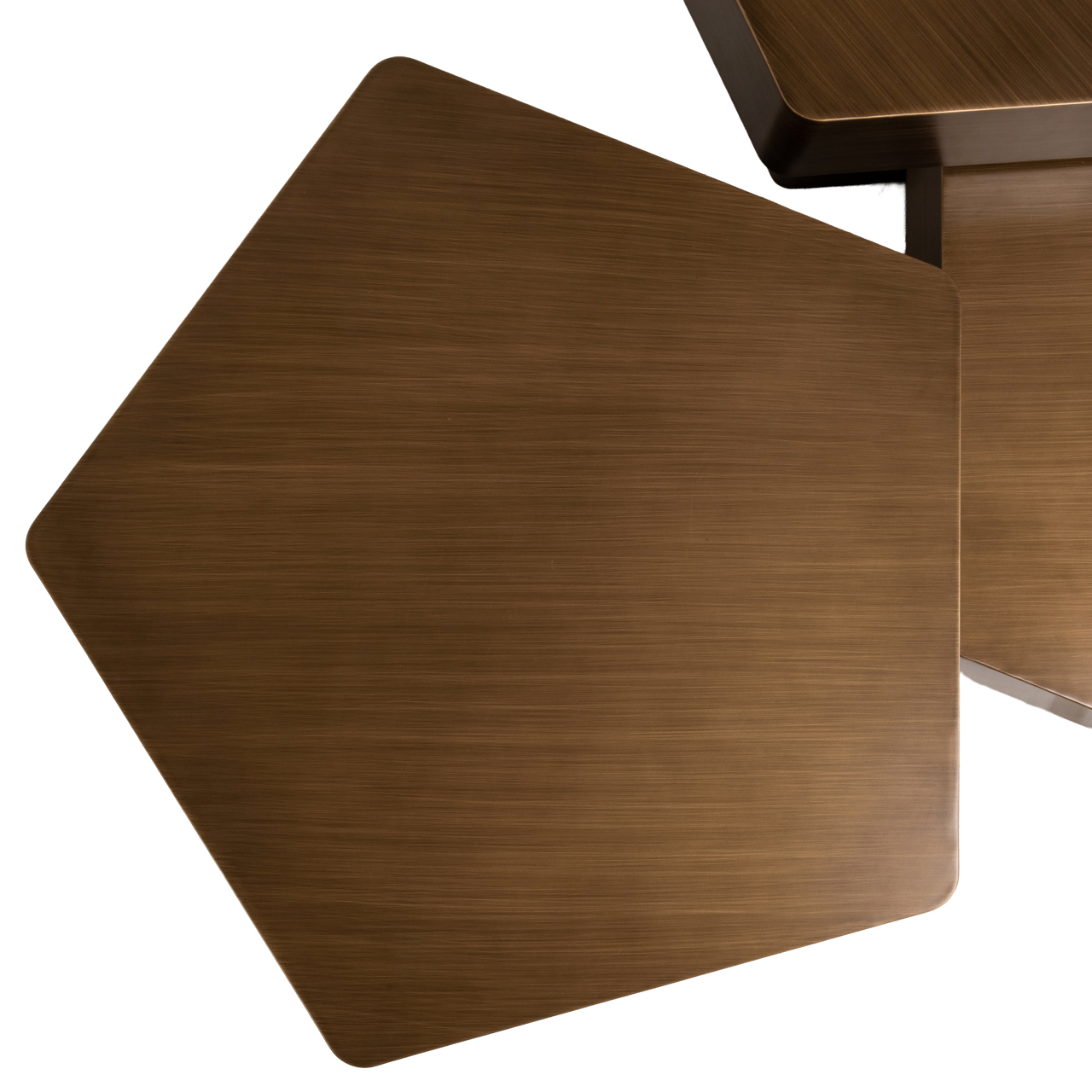 Coffee table Hexa brushed gold (set of 3) - Richmond Interiors