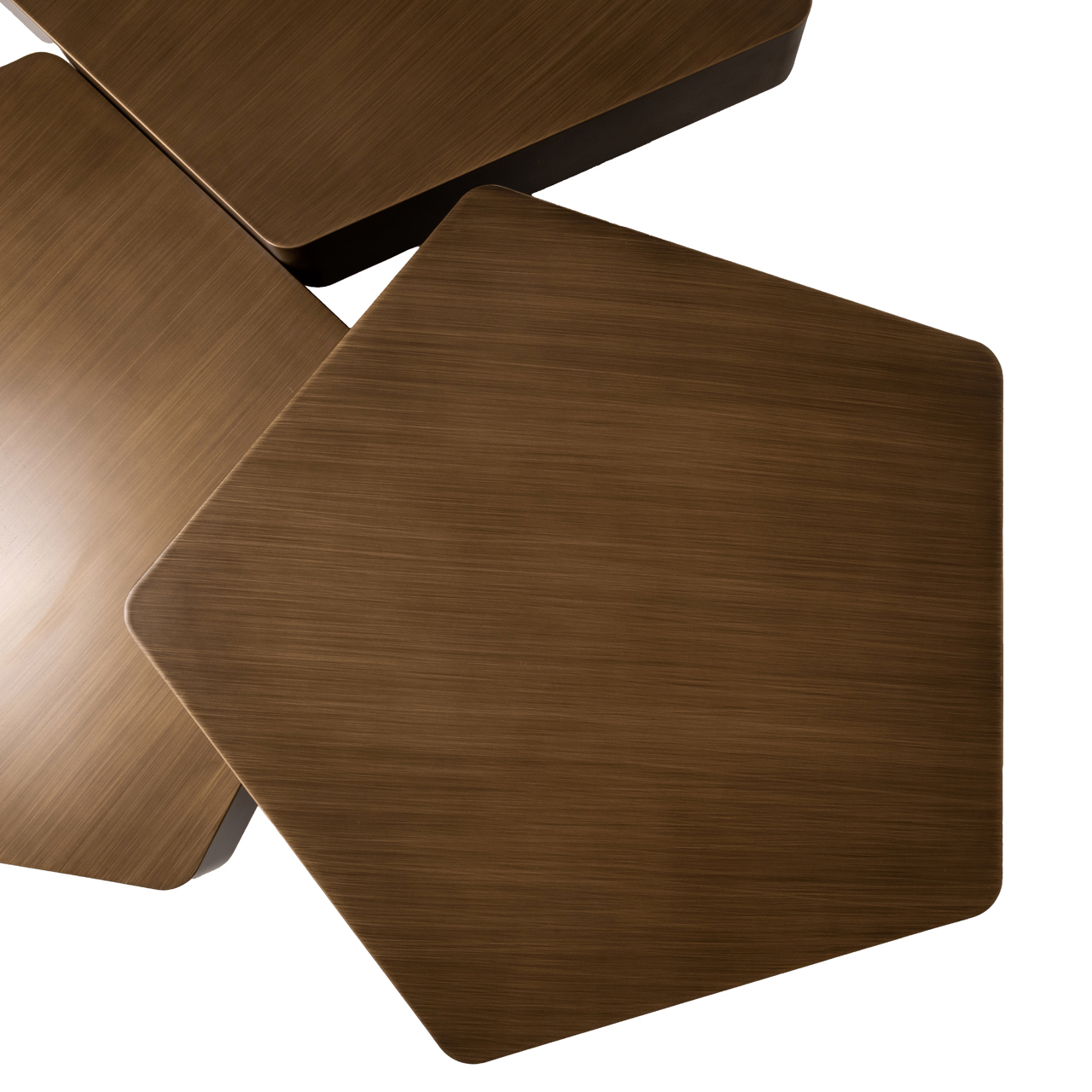 Coffee table Hexa brushed gold (set of 3) - Richmond Interiors
