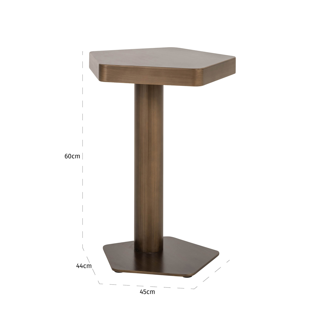Sofabeistelltisch Hexa brushed gold (Ijzer) - Richmond Interiors