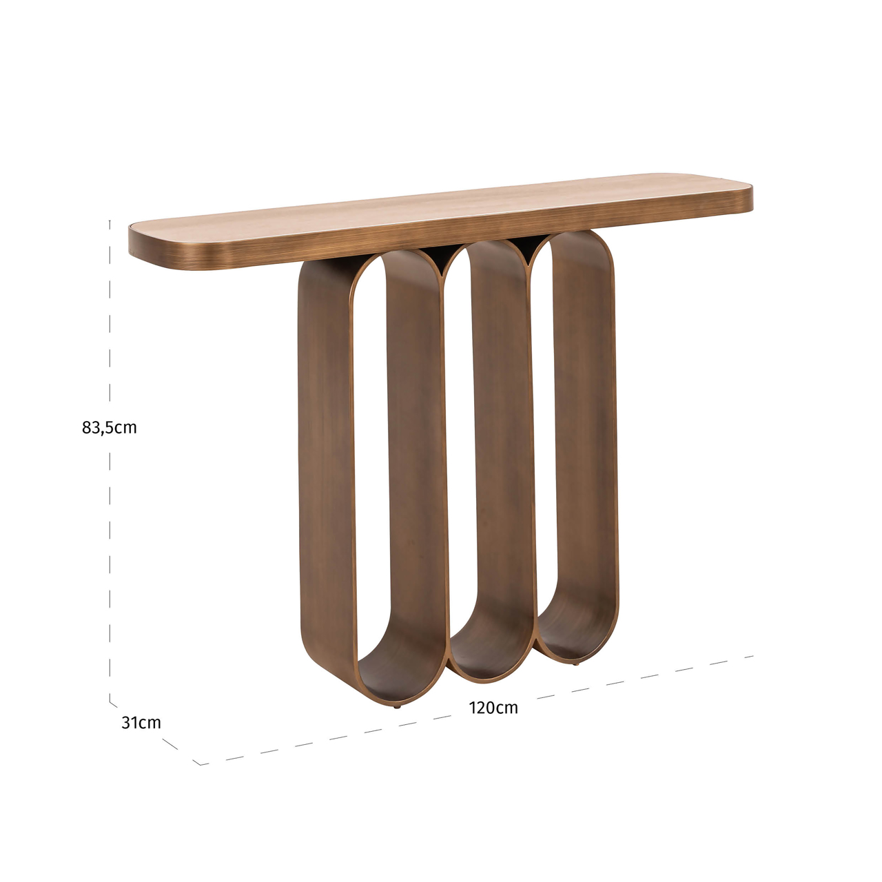 Konsole Locarno brushed gold - Richmond Interiors