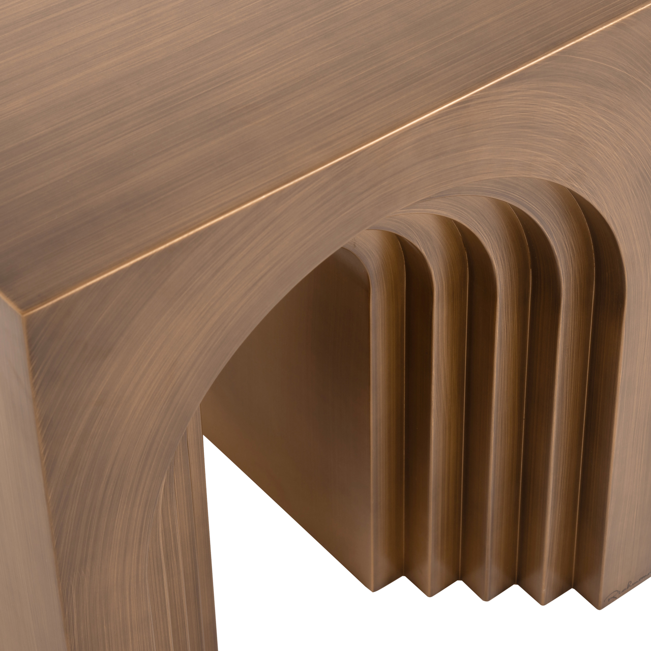 Mesa auxiliar Vevey dorado cepillado - Richmond Interiors