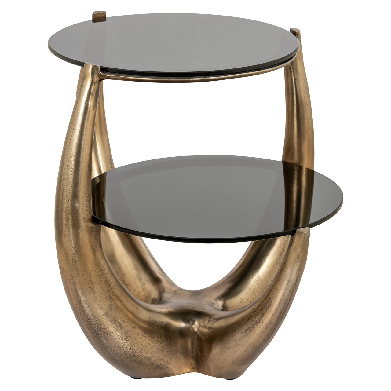 Beistelltisch Aida gold (Veiligheidsglas|Aluminium) - Richmond Interiors