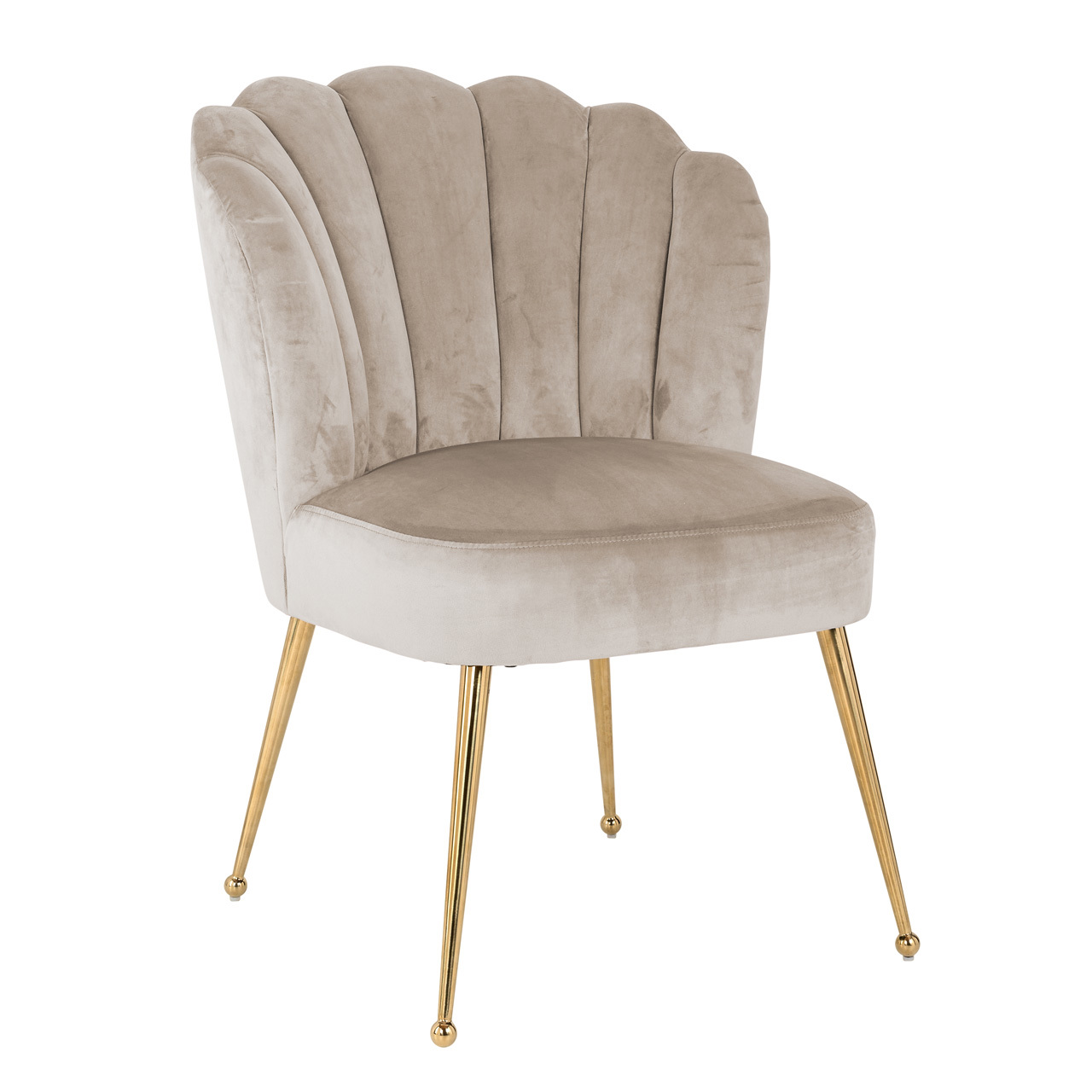 Silla de comedor Pippa caqui de terciopelo - Richmond Interiors