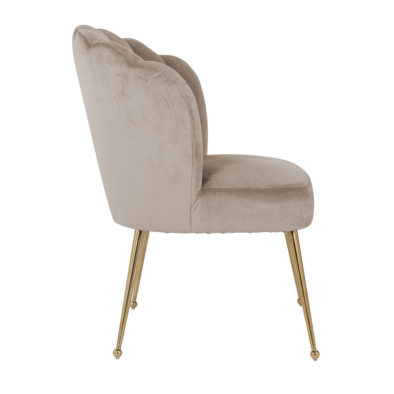 Silla de comedor Pippa caqui de terciopelo - Richmond Interiors