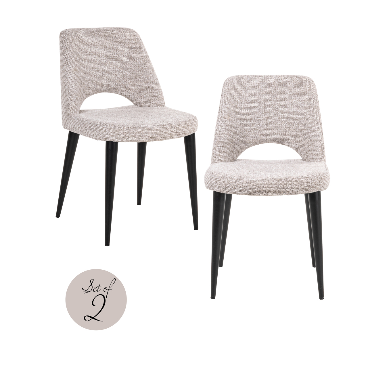 Esszimmerstuhl Tabitha natural fancy feuerhemmend (Set aus 2) - Richmond Interiors
