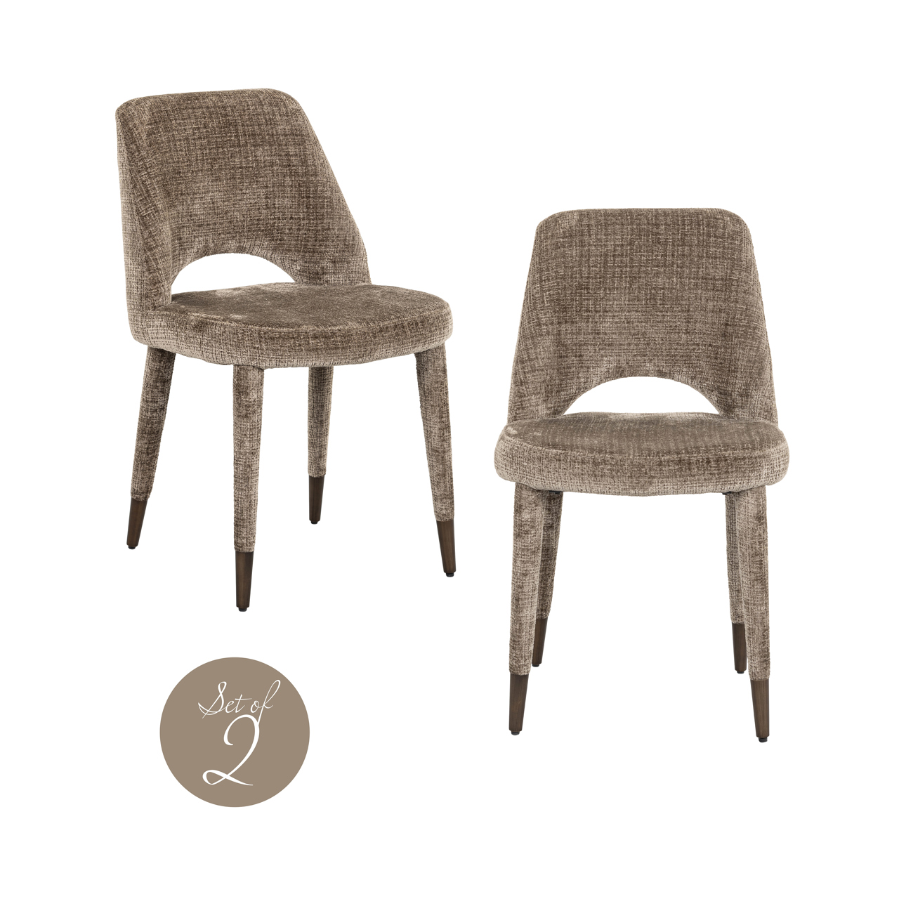 Silla de comedor Cecilia niagara stone retardante de llama (set de 2) - Richmond Interiors