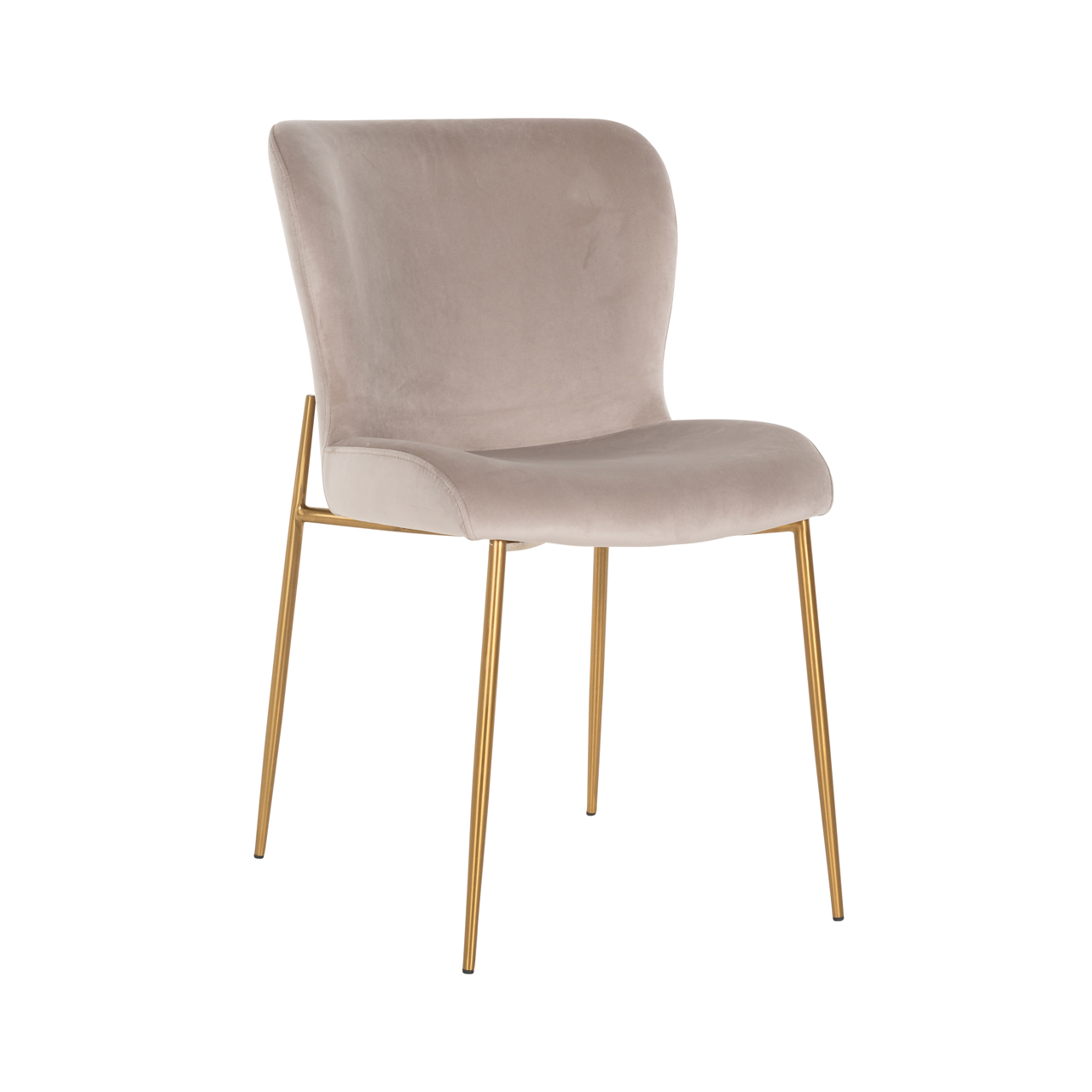 Esszimmerstuhl Odessa khaki velvet feuerhemmend (Set aus 2) - Richmond Interiors