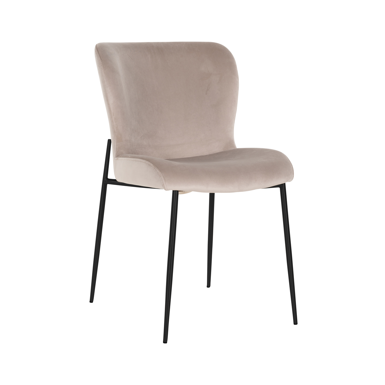 Esszimmerstuhl Darby khaki velvet feuerhemmend (Set aus 2) - Richmond Interiors