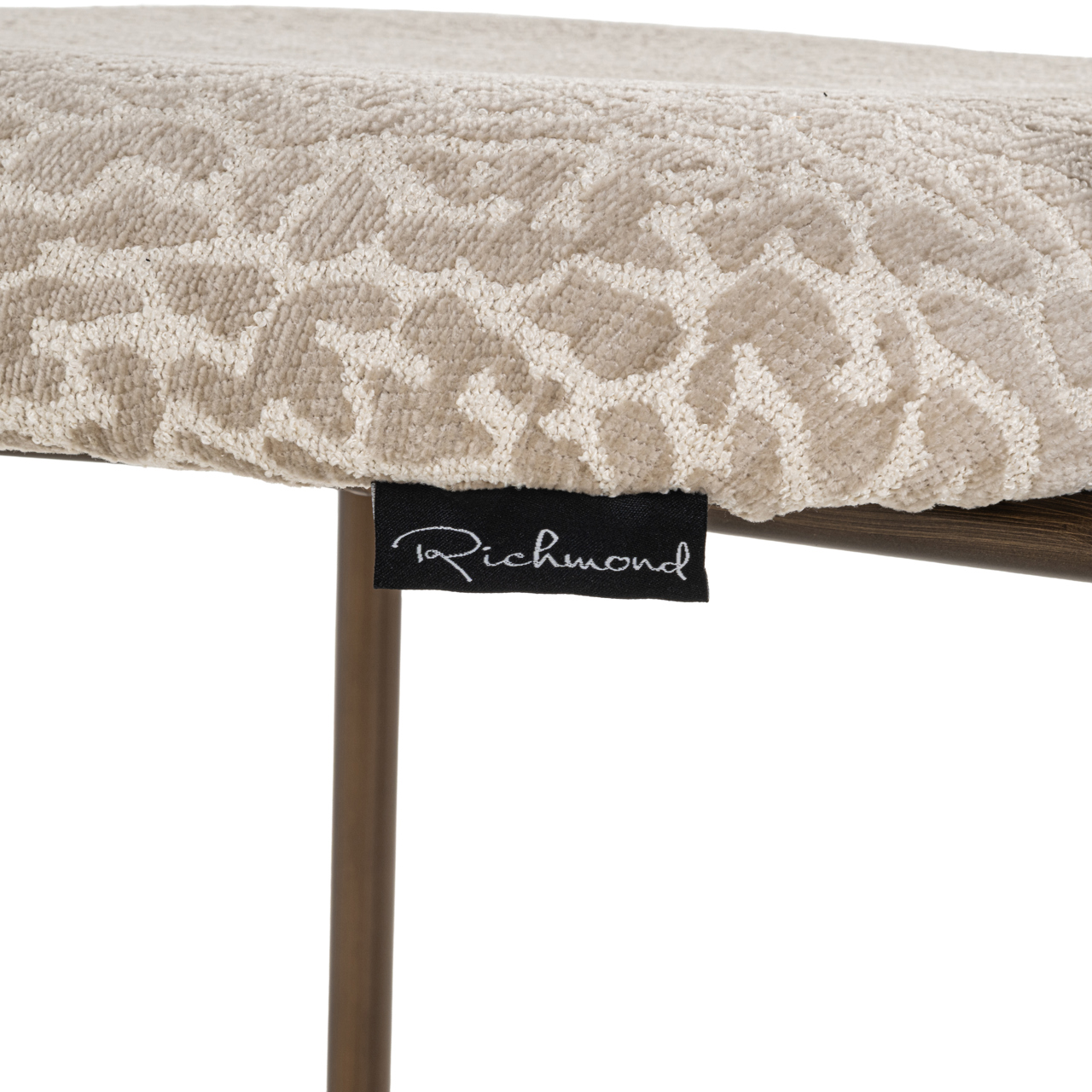 Thekenstuhl Xenia beige leopard feuerhemmend (Set aus 2) - Richmond Interiors