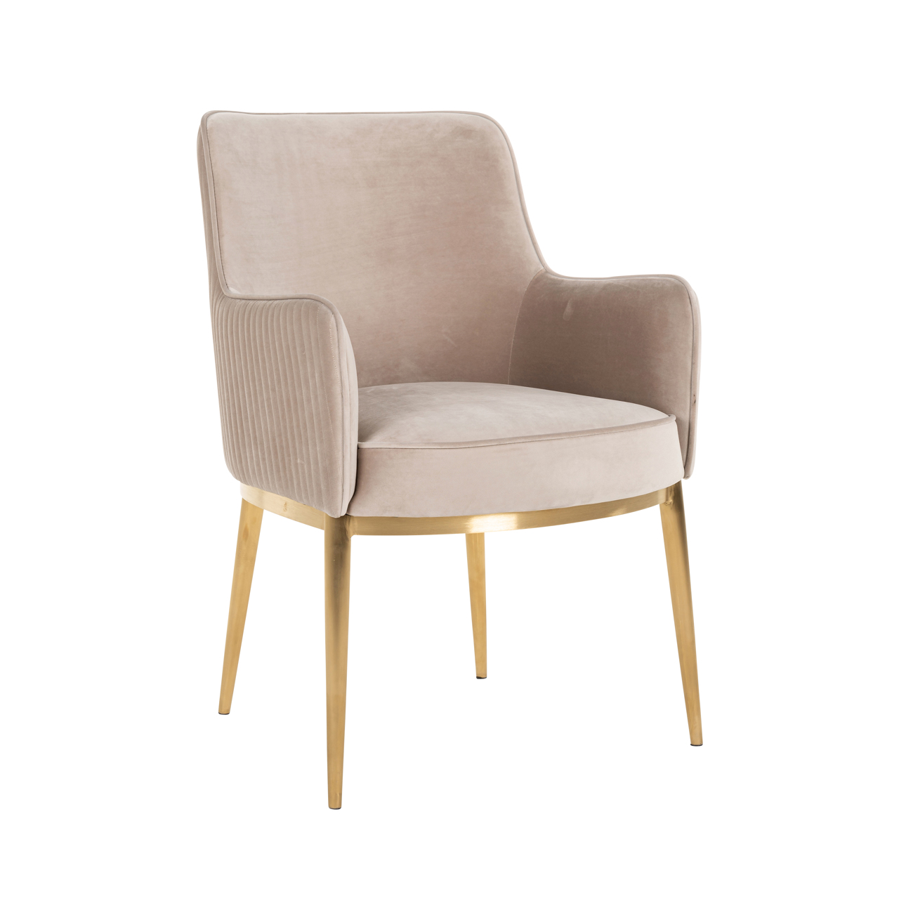 Esszimmerstuhl Breeze khaki velvet feuerhemmend (Set aus 2) - Richmond Interiors