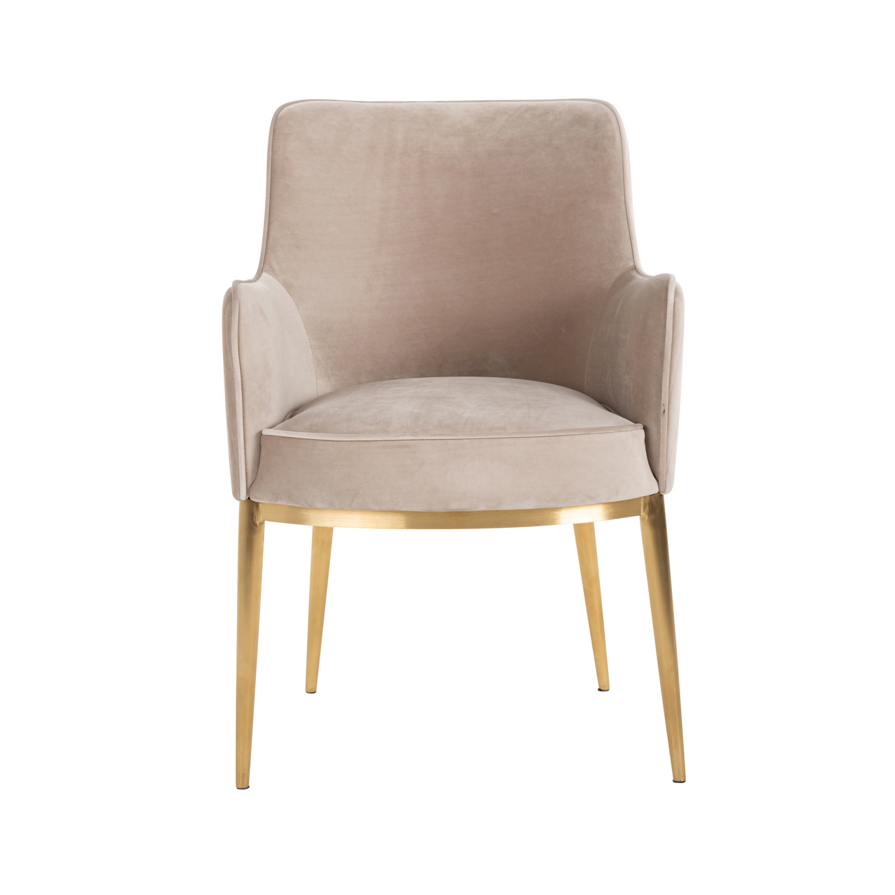 Esszimmerstuhl Breeze khaki velvet feuerhemmend (Set aus 2) - Richmond Interiors