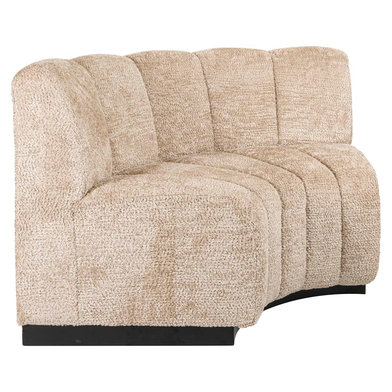 Sitzbank Hillpark lovely beige round corner (Mdf|Beuken|Osb|Polyurethaan) - Richmond Interiors