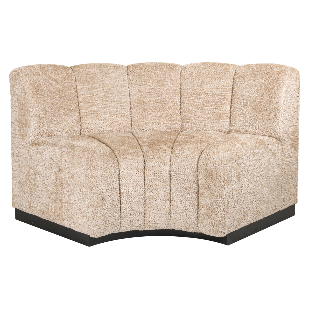 Sitzbank Hillpark lovely beige round corner (Mdf|Beuken|Osb|Polyurethaan) - Richmond Interiors