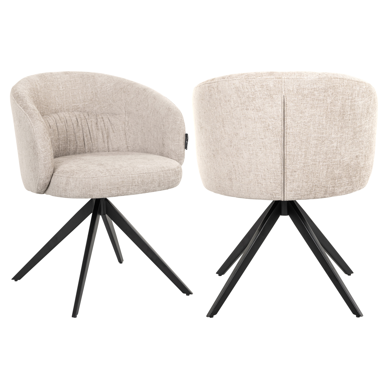 Eetkamerstoel Olivia natural miami swivel - Richmond Interiors