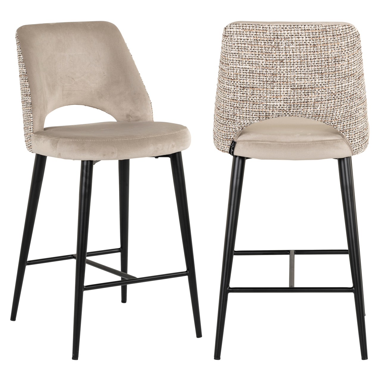 Thekenstuhl Tabitha trendy nature feuerhemmend - Richmond Interiors