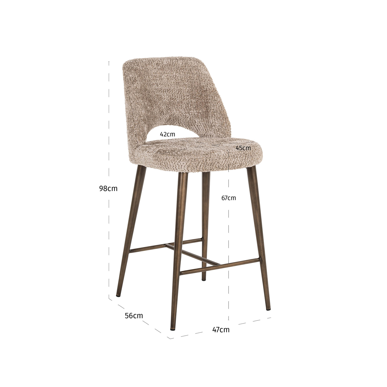 Thekenstuhl Delphine lovely nature feuerhemmend - Richmond Interiors