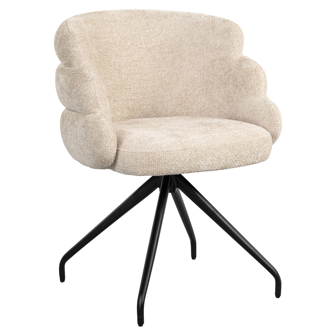 Esszimmerstuhl Kayla cream unicorn drehbar - Richmond Interiors