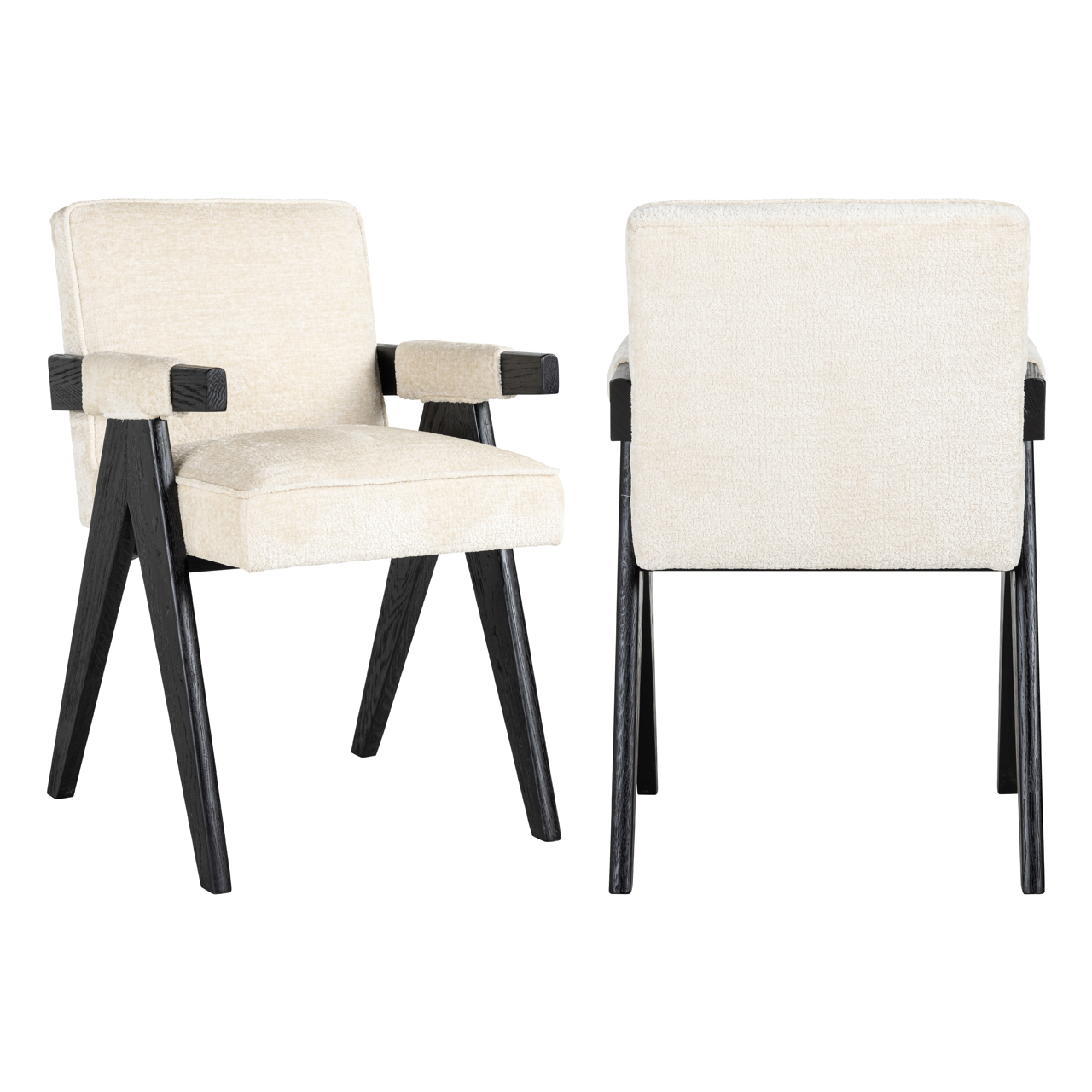 Silla de comedor Cooper chenilla blanca - Richmond Interiors