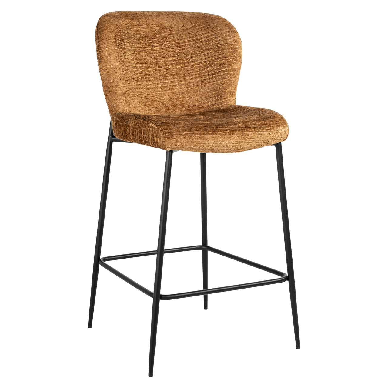 Thekenstuhl Darby cognac fusion (Metall|Schaum) - Richmond Interiors