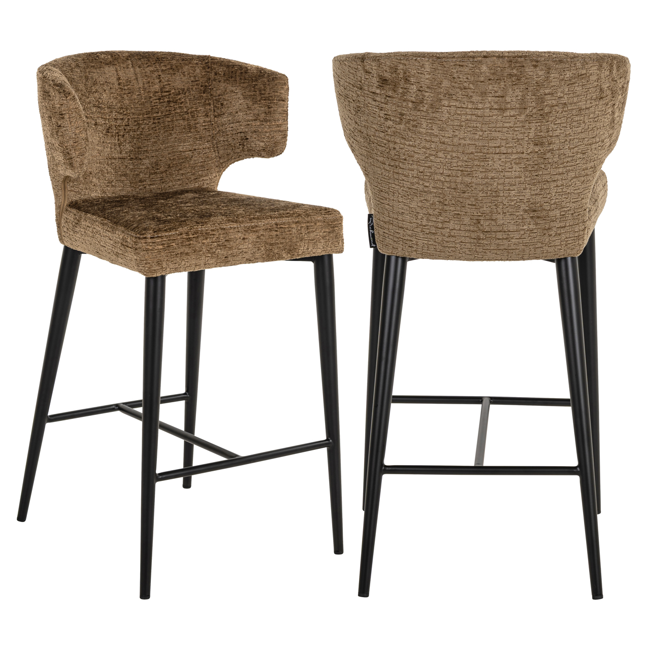 Silla alta de cocina Taylor brandy fusion retardante de llama - Richmond Interiors