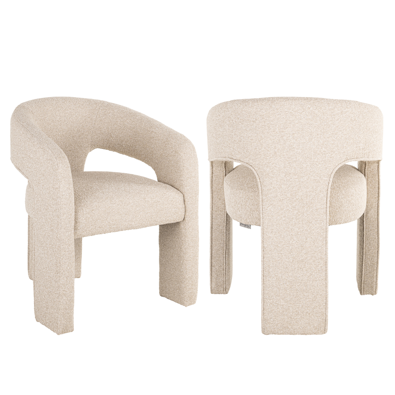 Silla de comedor Belle biscotti retardante de llama - Richmond Interiors