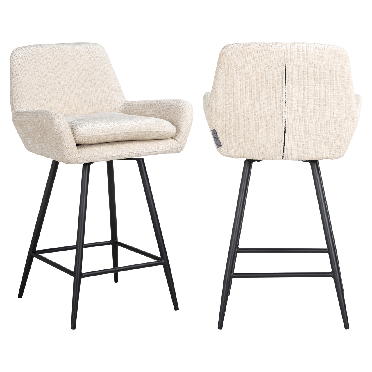 Thekenstuhl Linsey niagara beige (Set aus 2) - Richmond Interiors