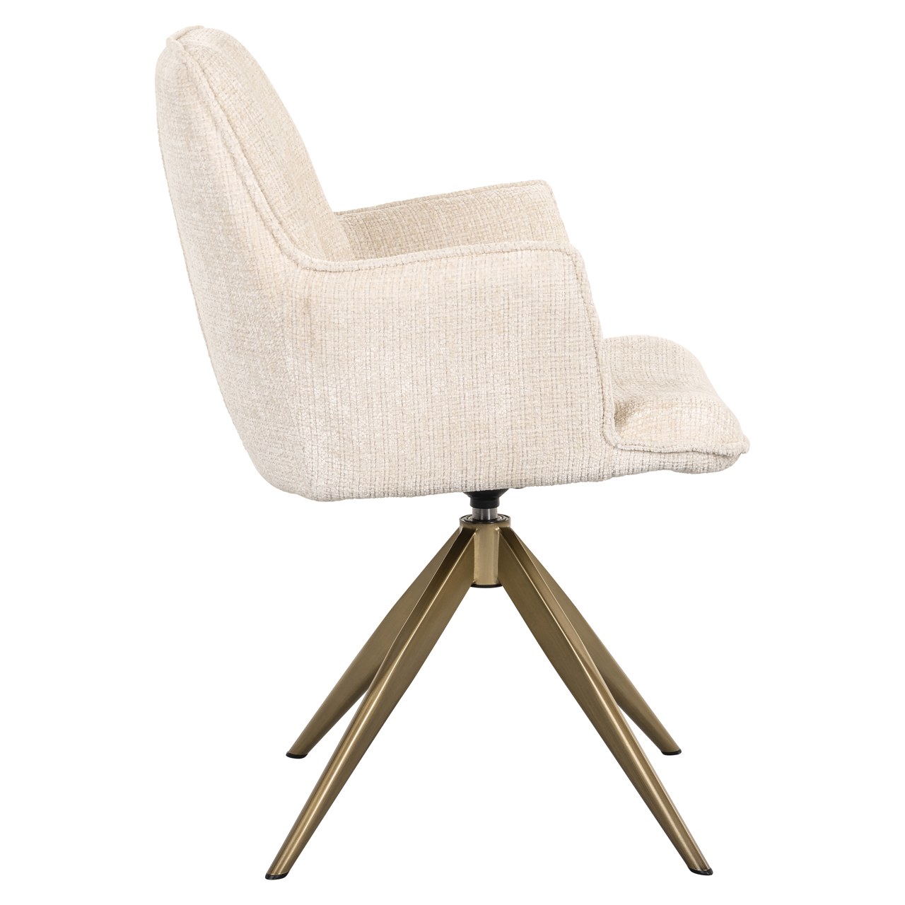 Silla de comedor Dakota niagara beige giratoria con reposabrazos - Richmond Interiors
