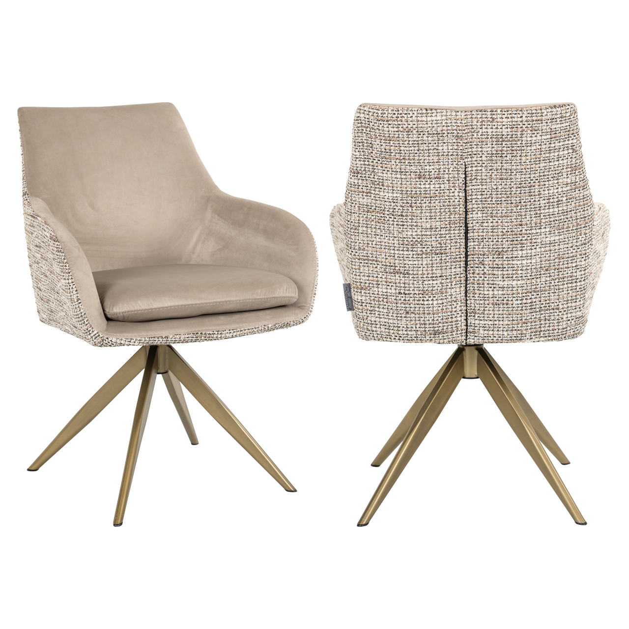 Silla de comedor Lisonne trendy nature giratoria - Richmond Interiors