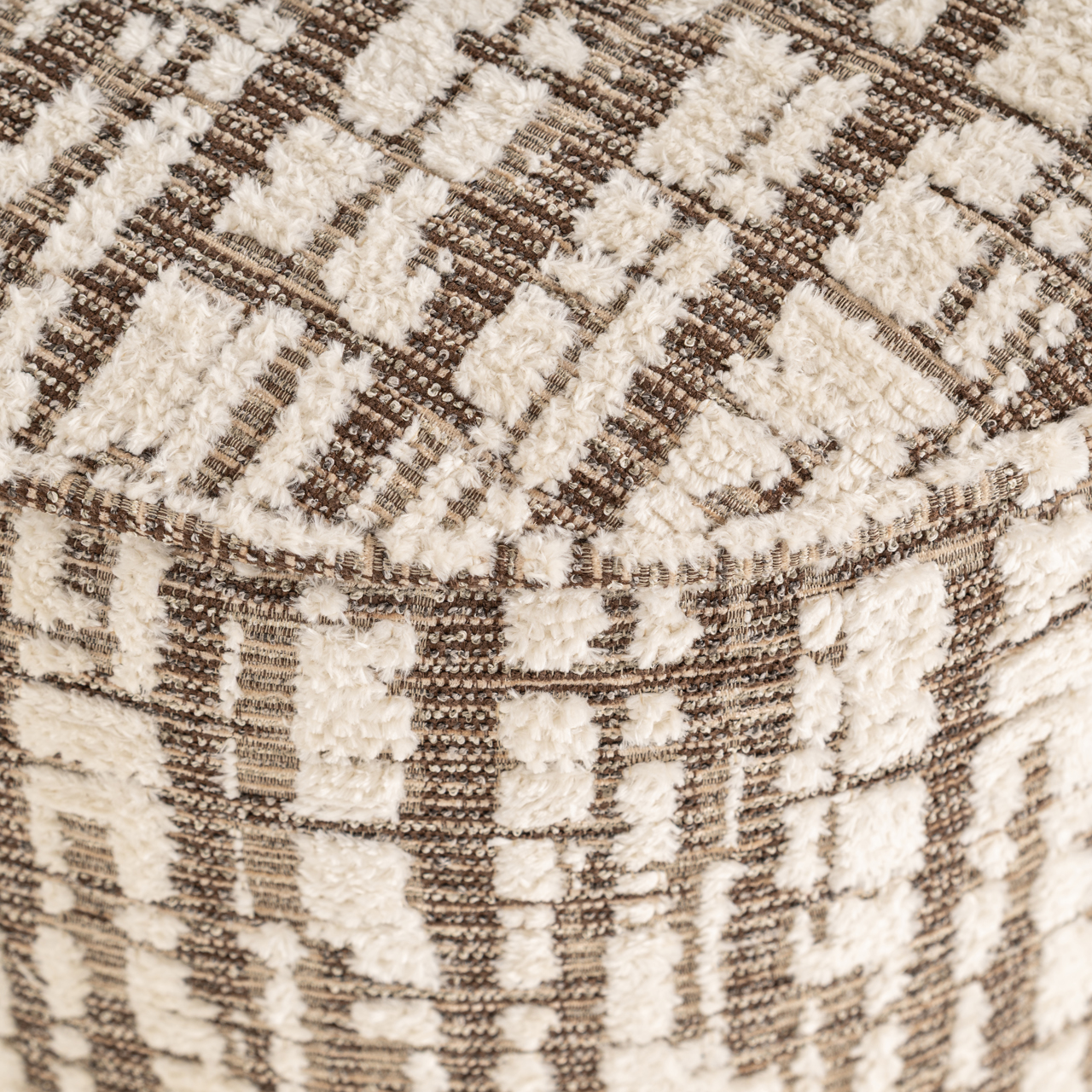 Puf y reposapiés Lexie cream 45Ø - Richmond Interiors