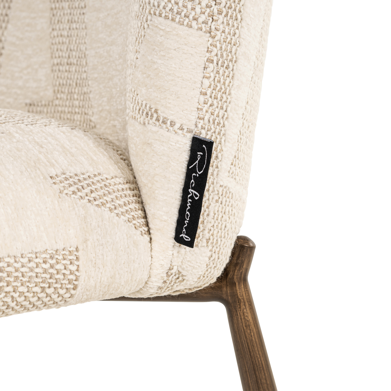 Silla de comedor Lana beige graffic (juego de 2) - Richmond Interiors