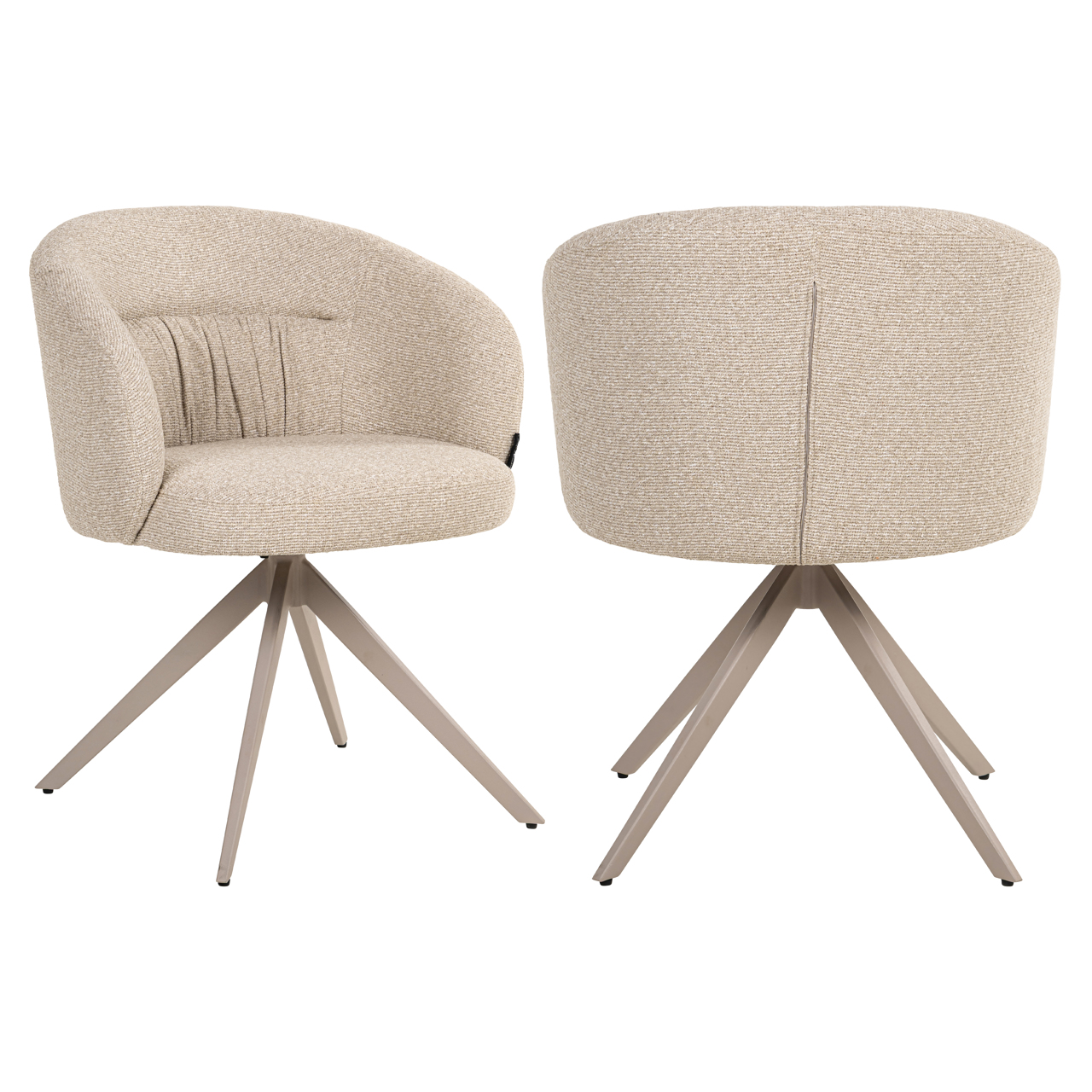 Silla de comedor Olivia biscotti giratoria - Richmond Interiors