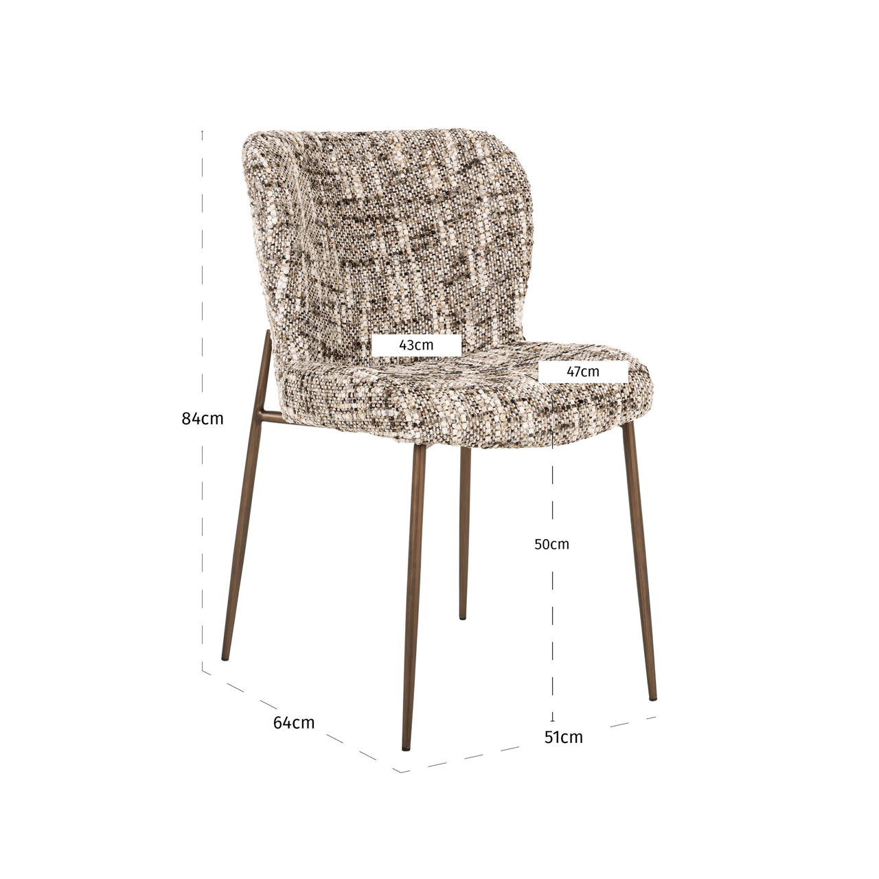 Silla de comedor Odarby brown omara (set de 2) - Richmond Interiors