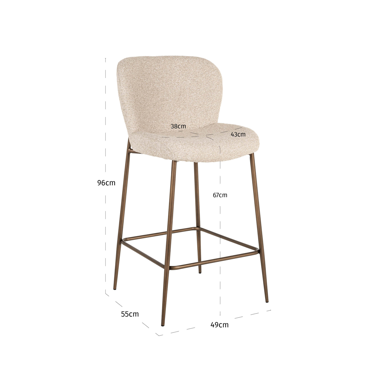 Taburete de cocina Odarby biscotti - Richmond Interiors