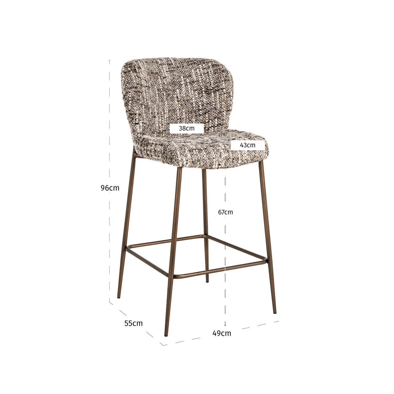Thekenstuhl Odarby brown omara - Richmond Interiors