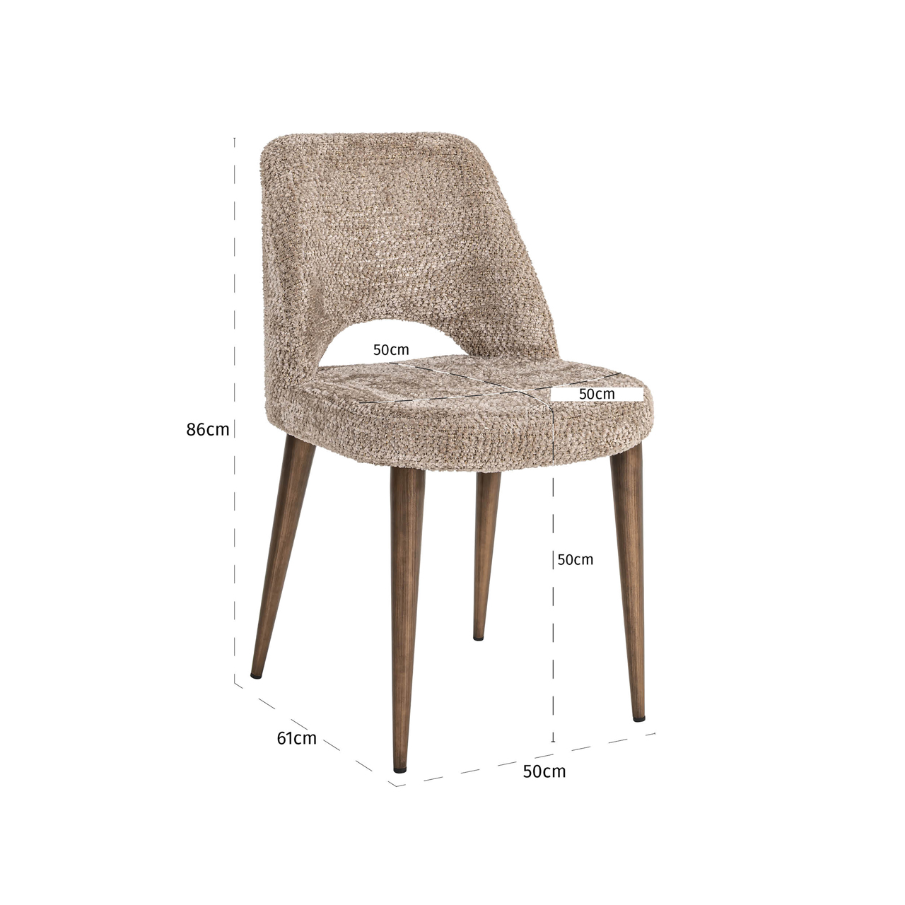 Dining chair Delphine lovely nature fire retardant (set of 2) - Richmond Interiors