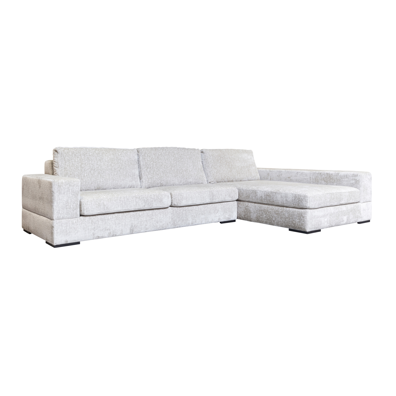 Sofa Pasha pearl island 3-seater + lounge rechts fully upholstered - Richmond Interiors