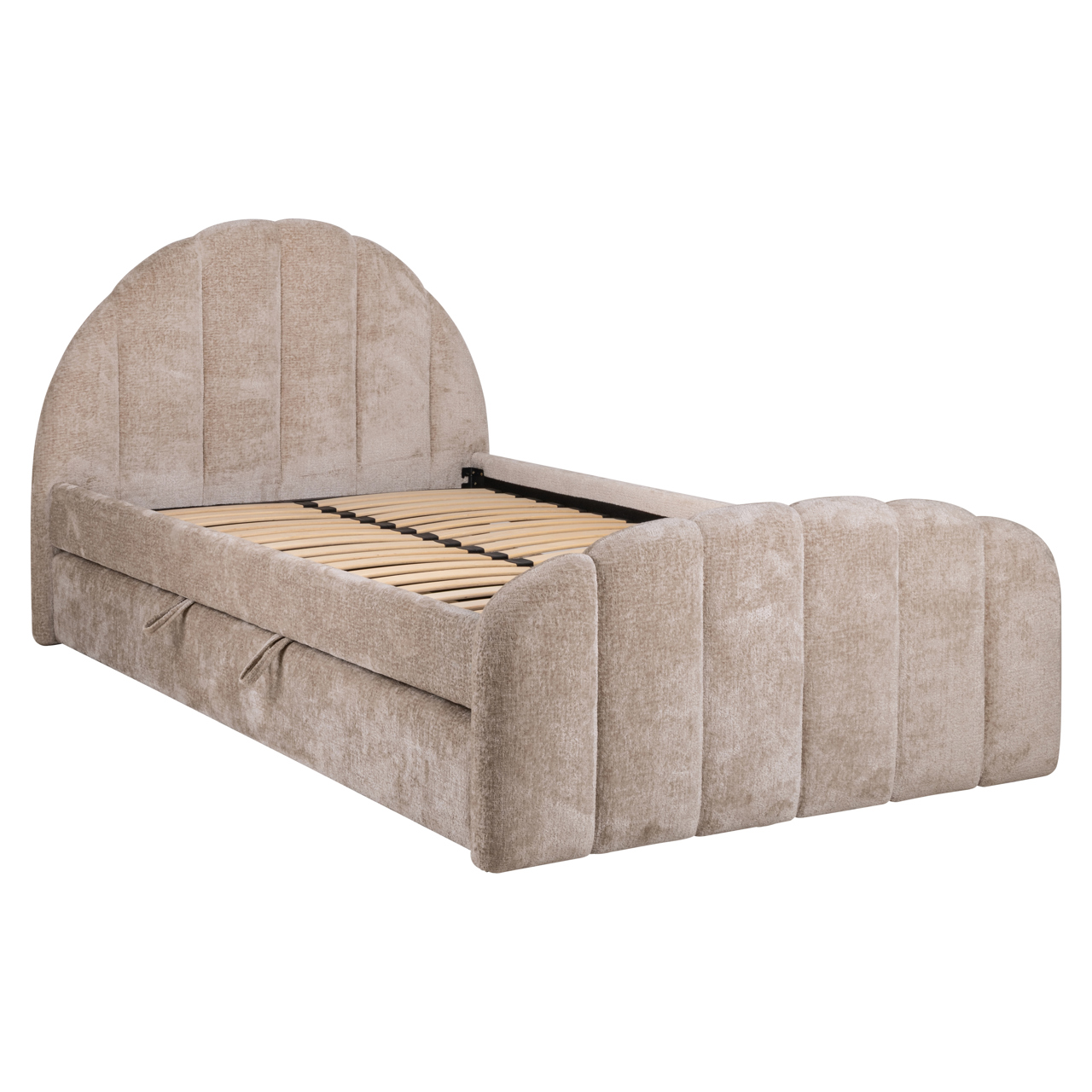 Bett Pixie clay chenille 120x200 mit Ausziehbett - Richmond Interiors