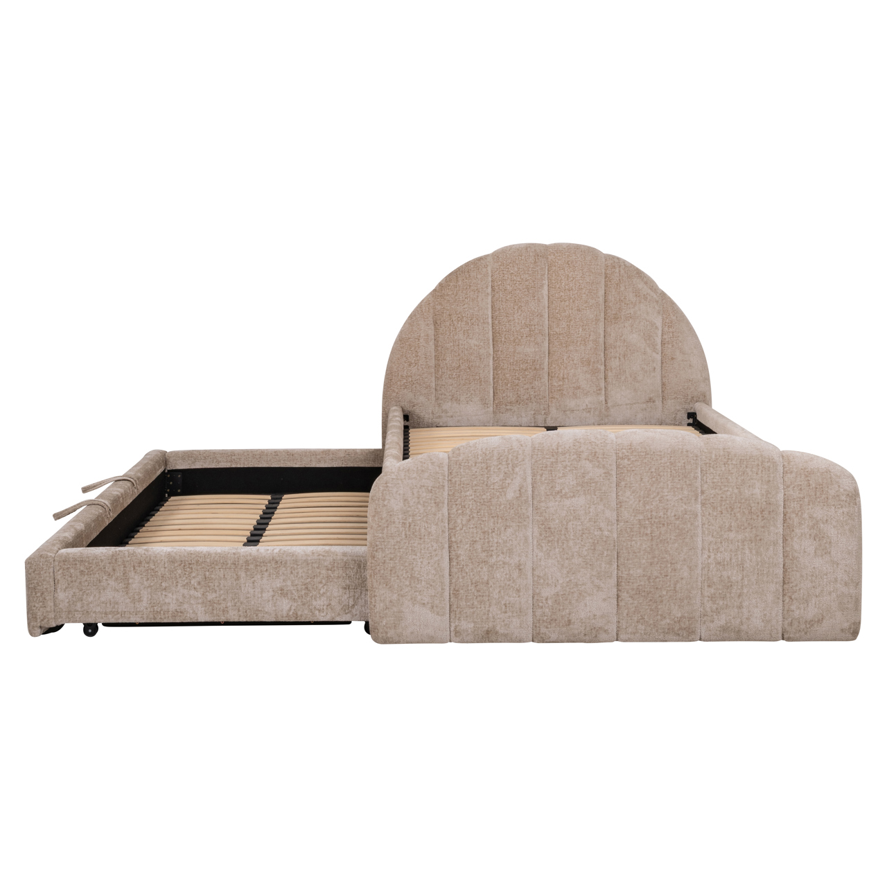 Bett Pixie clay chenille 120x200 mit Ausziehbett - Richmond Interiors