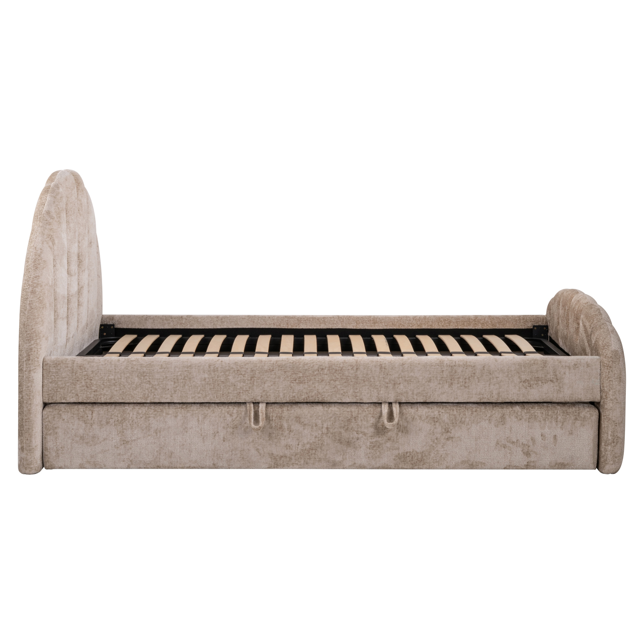 Bett Pixie clay chenille 120x200 mit Ausziehbett - Richmond Interiors