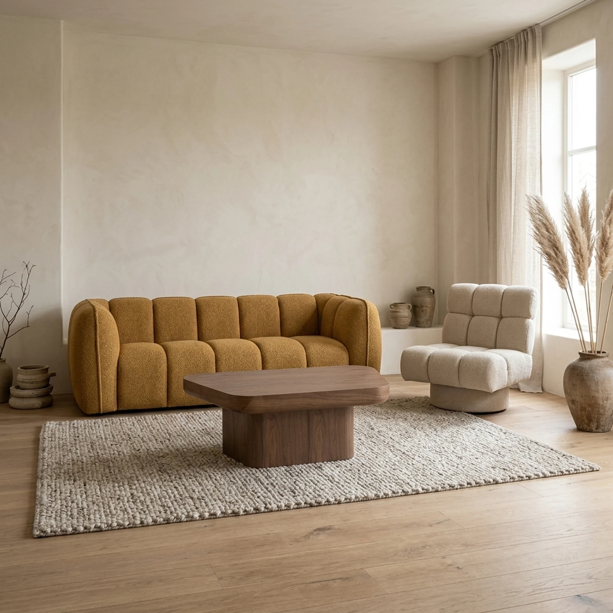 Alix Walnut Veneer Coffee Table - Eleonora