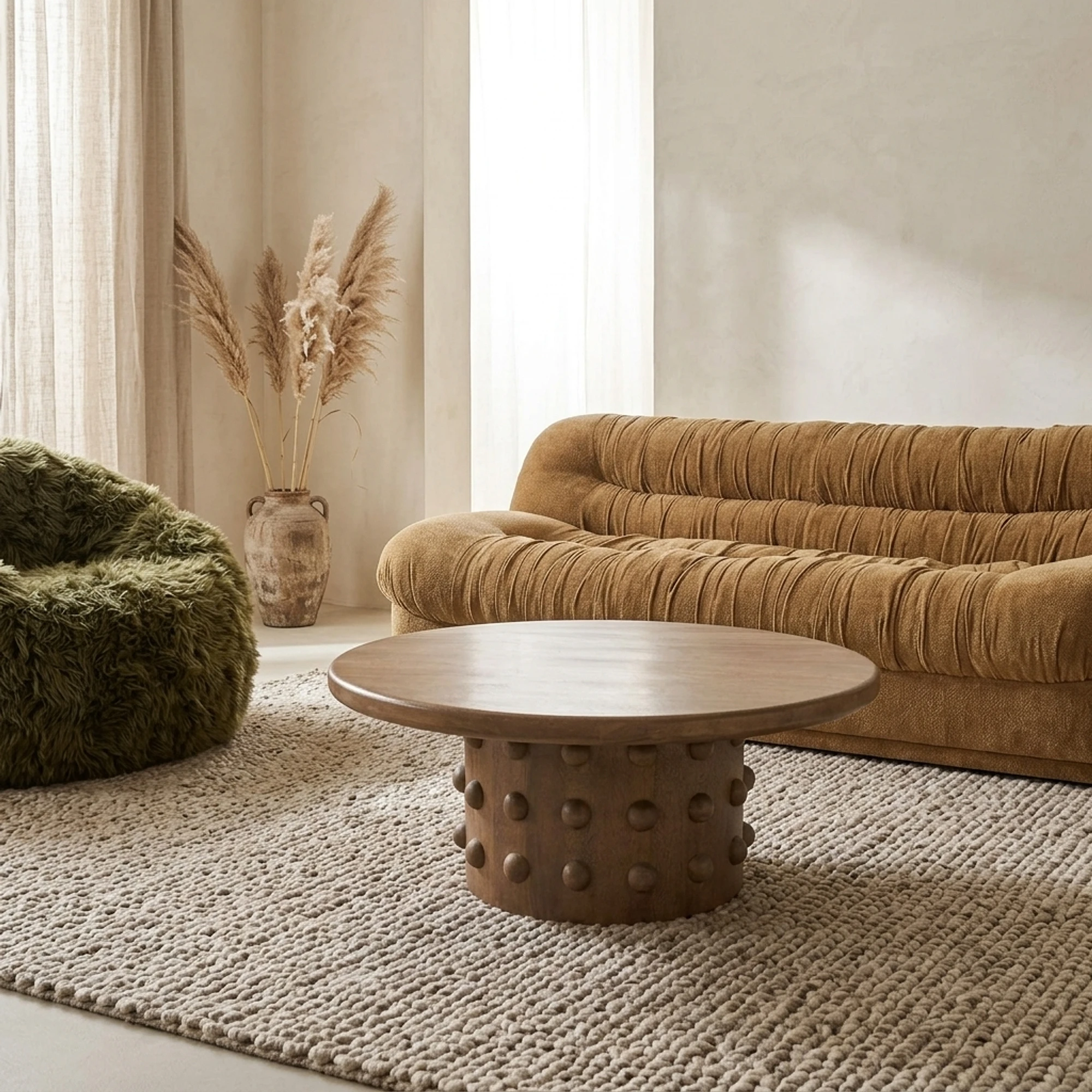 Couchtisch PopDot braun Mangoholz - By-Boo